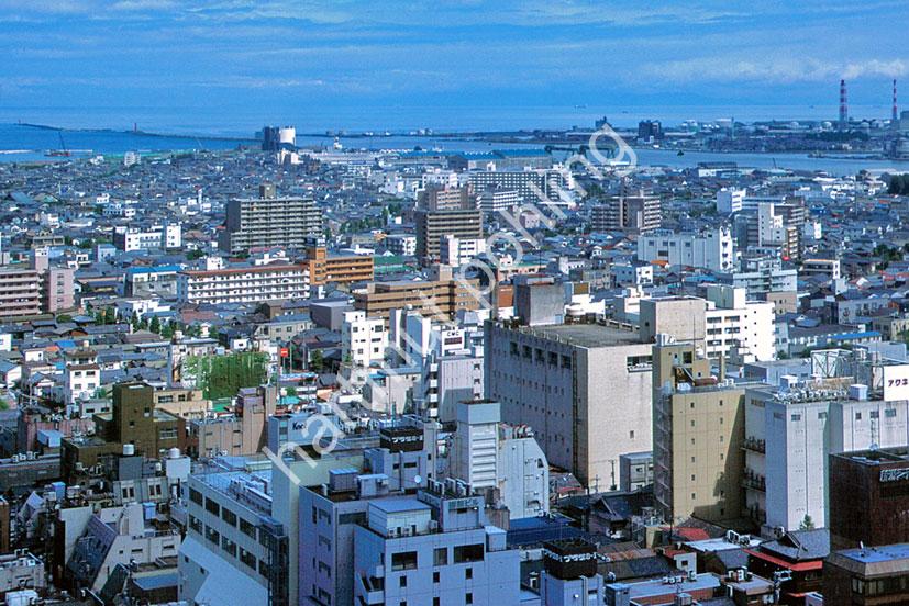 JAPAN-STADT-NIIGATA-BIRDS-EYE-VIEW